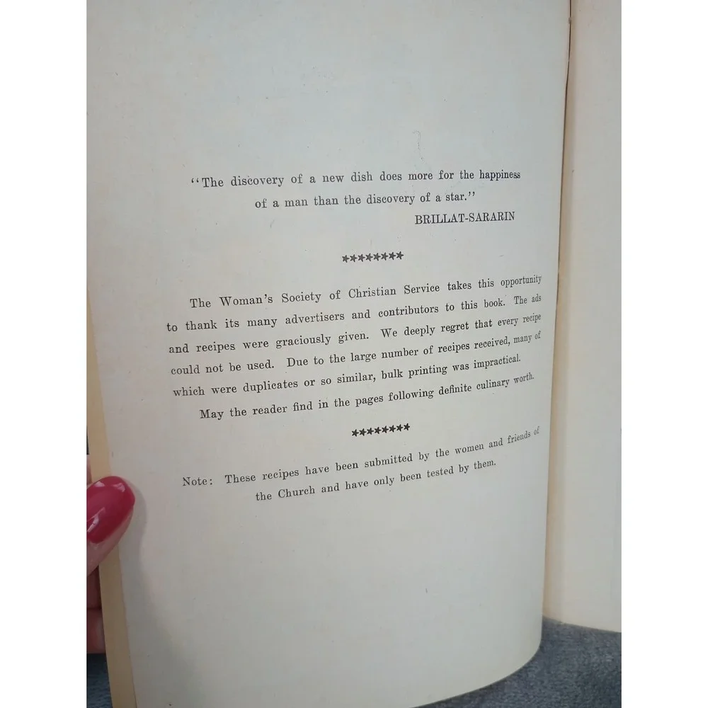 Maples Springs Methodist Church Cookbook 1950  First Edition Winston-Salem, NC‎